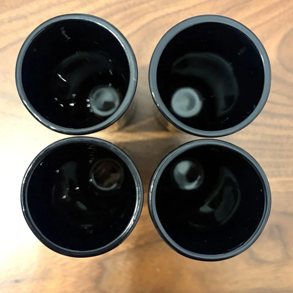 Set of 4 Gothic Skeleton Liquor Shot Glasses Shooters Halloween Summerween